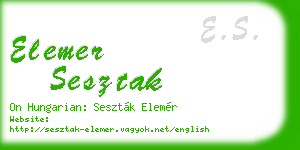 elemer sesztak business card